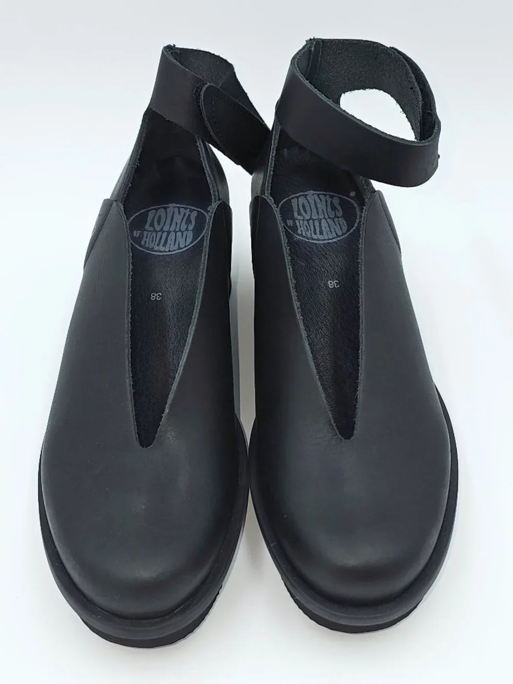 Loints of Holland Selena Ankle Strap Wedge Shoes Women's Size 38 US 7-7.5